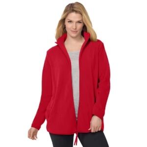 Red Zip-Up Reversible Jacket